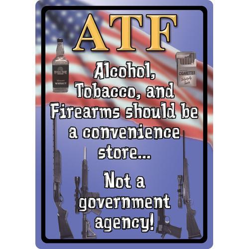 Tin Sign ATF, Size 12" x 17"