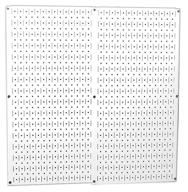 White Metal Pegboard Pack - Two 16" x 32" Pegboard Tool Boards