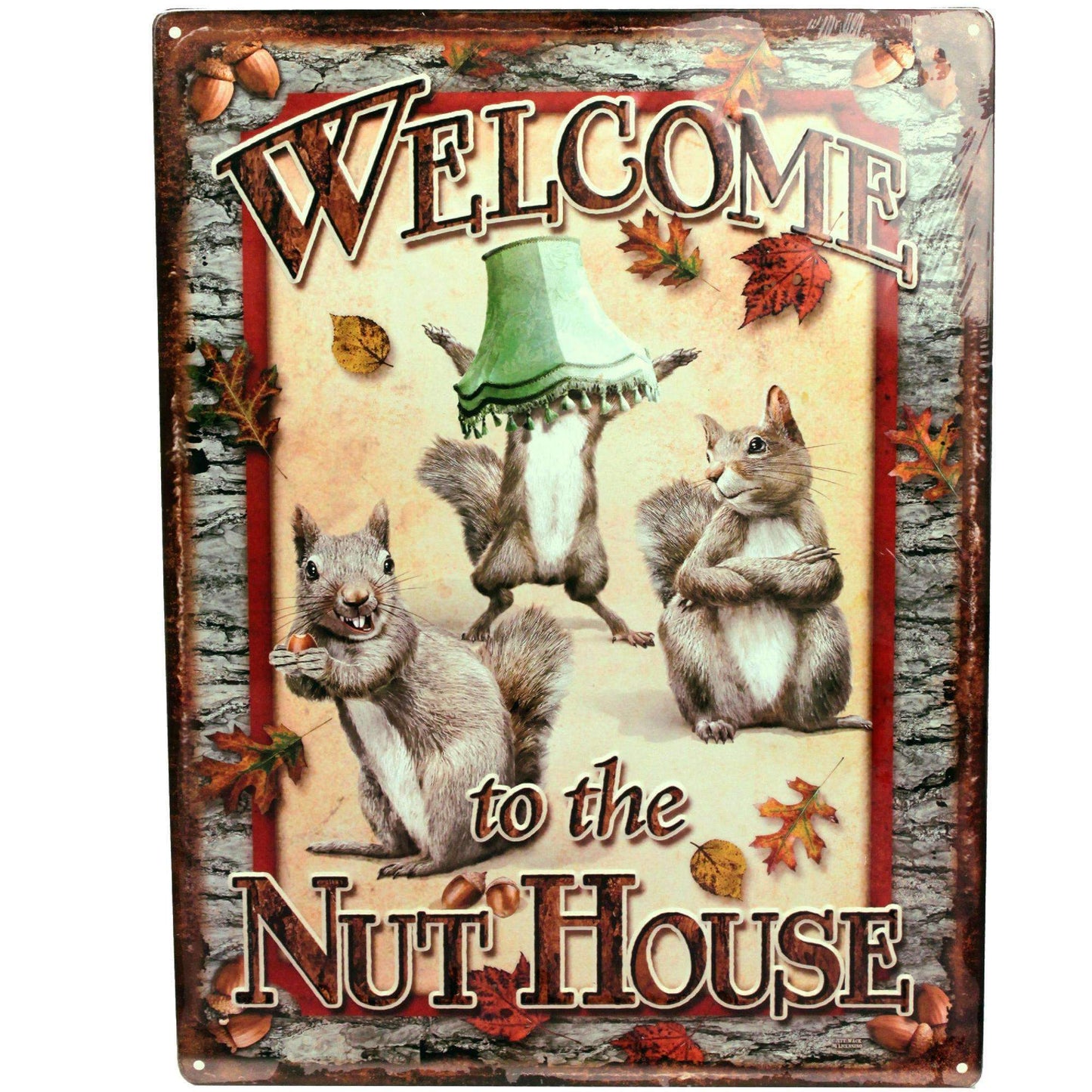 Tin Sign - Nut House, Size 12" x 17"