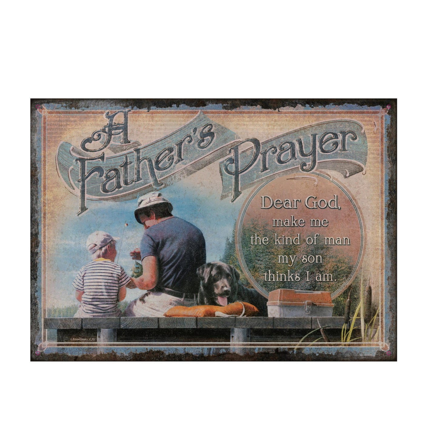 A Son's Prayer Tin Sign 12x17
