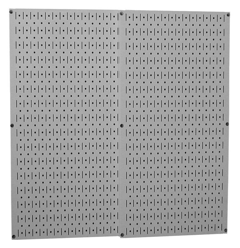 Gray Metal Pegboard Pack - Two 16" x 32" Pegboard Tool Boards