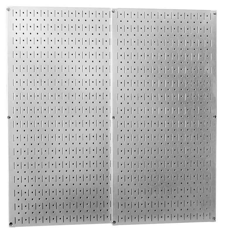 Galvanized Steel Metal Pegboard Pack - Two 16" x 32" Pegboard Tool Boards