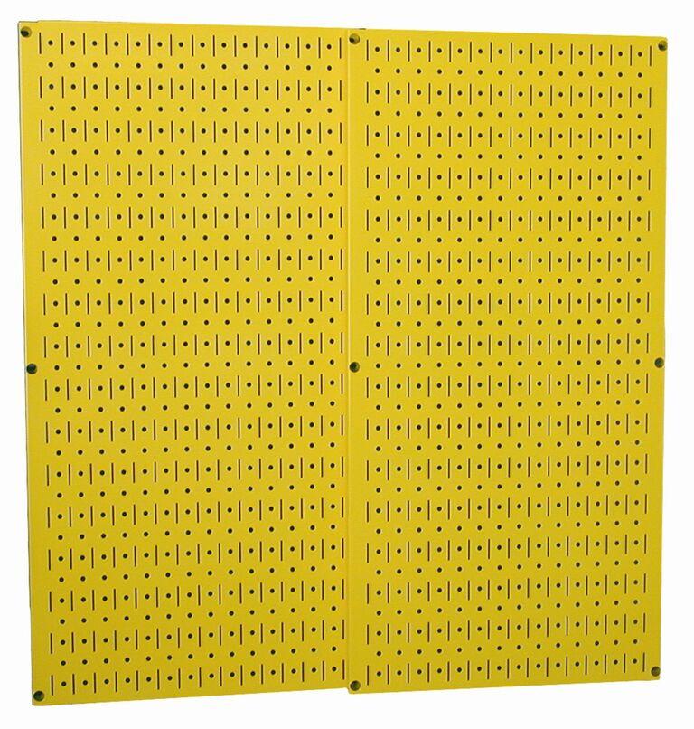 Yellow Metal Pegboard Pack - Two 16" x 32" Pegboard Tool Boards