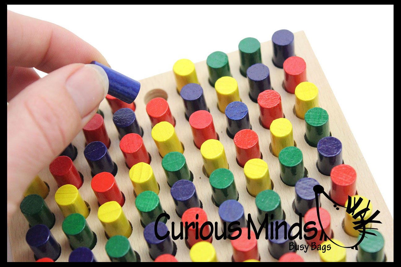 Tiny Wood Peg Board Toy