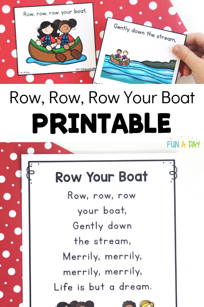 Row Row Row Your Boat Printable Poem