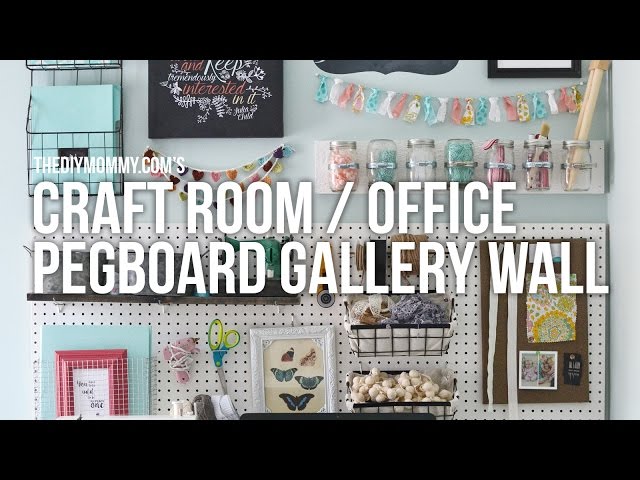 Come take a mini tour of the new pegboard storage wall we installed above my craft room office desk! There are a ton of DIY projects here that are so fun & easy ...