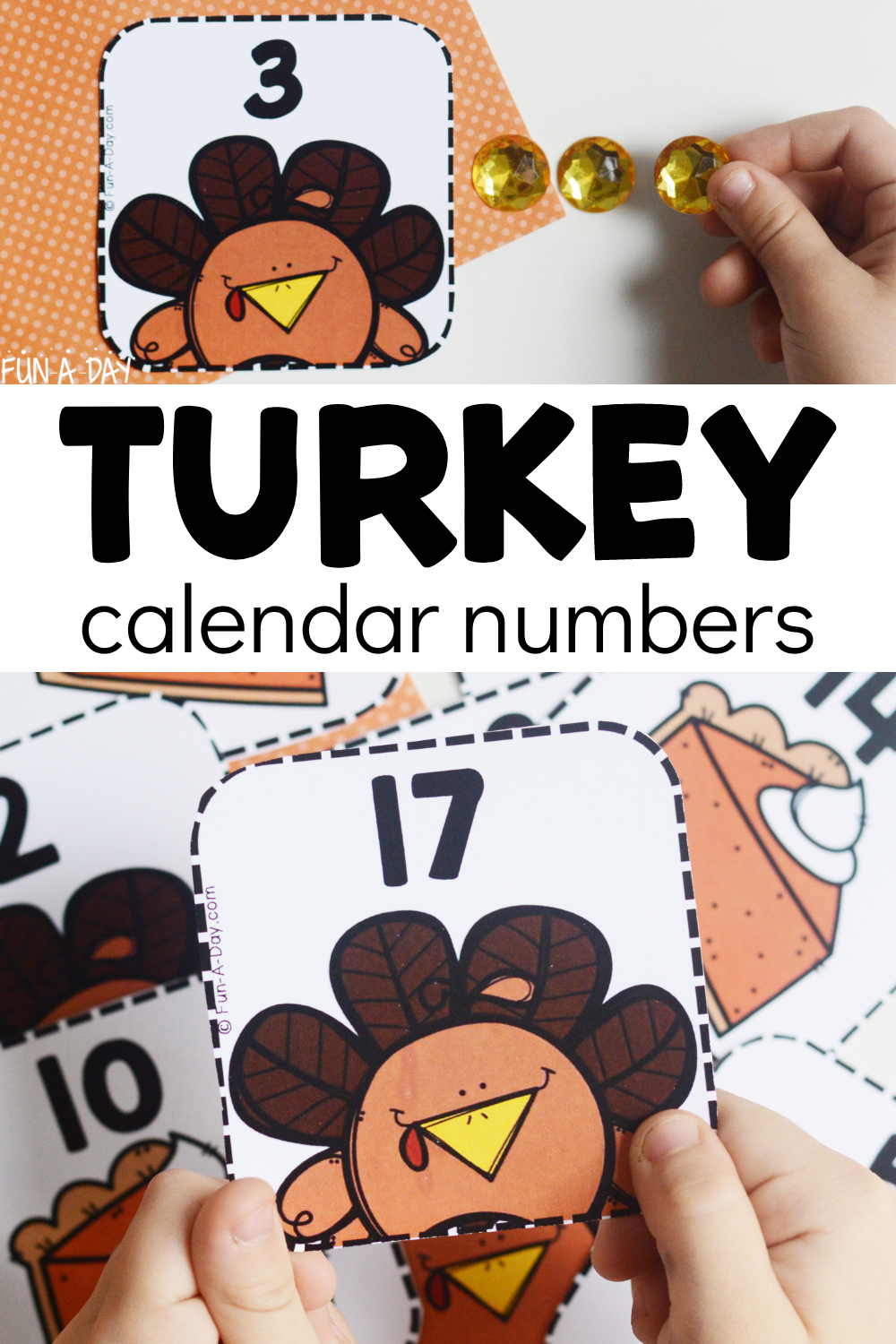 Turkey Calendar Numbers Free Printable