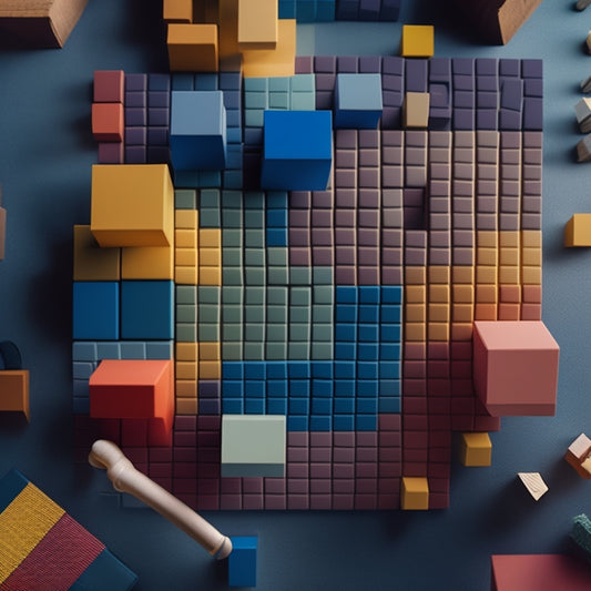 An illustration of a person's life organized into Tetris-like blocks, with each block representing a task or responsibility, fitting together seamlessly to form a cohesive and balanced whole.