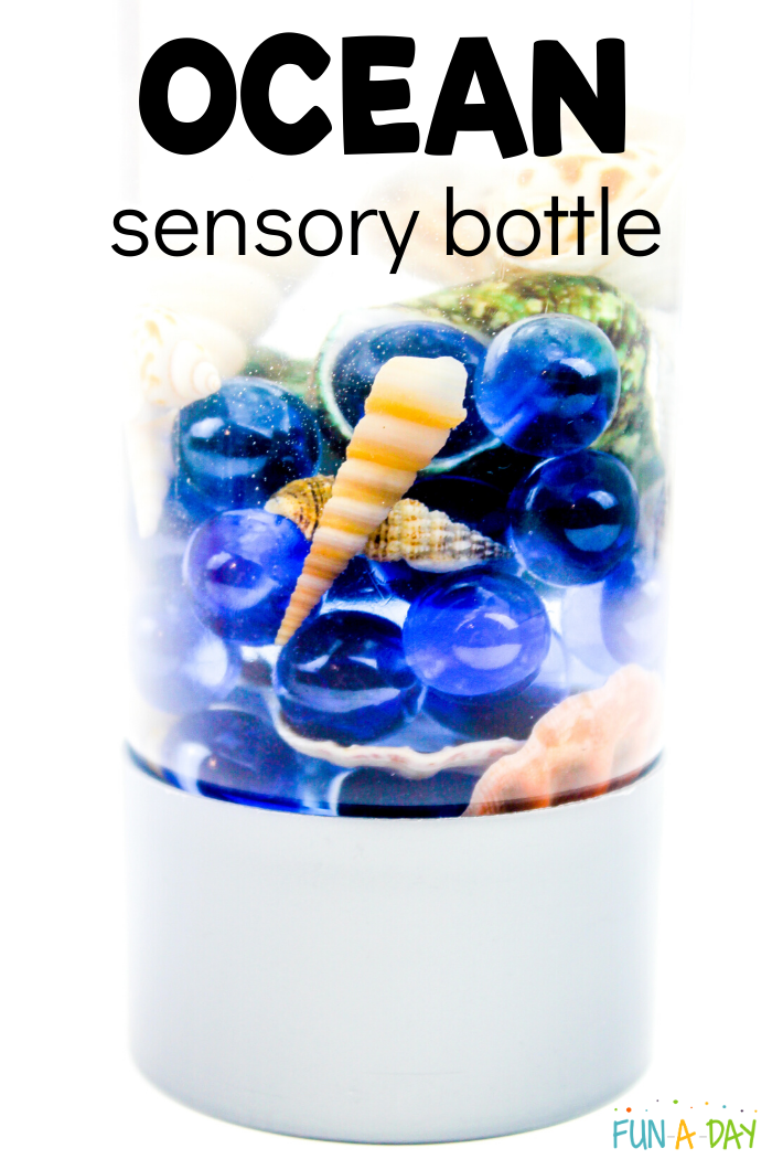 Ocean Sensory Bottle with Floating Seashells