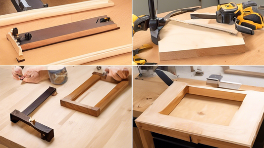 Create an image of a well-designed, yet simple woodworking project to include in a beginner-friendly DIY woodworking guide. The project should feature basic tools and materials that are easily accessible for someone new to woodworking, such as a smal
