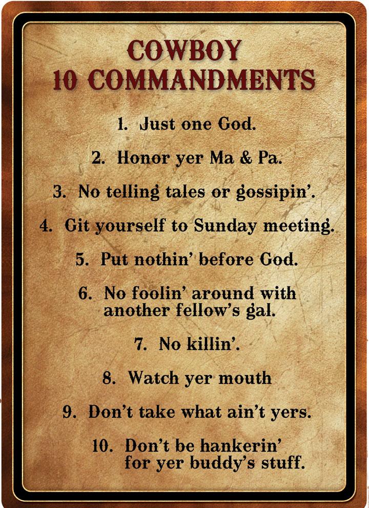Cowboy 10 COMMANDMENTS