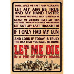 Tin Sign Lord's Prayer, Size 12" x 17"
