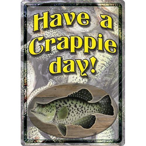 Tin Sign Crappie Day, Size 12" x 17"