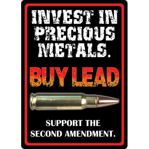 Tin Sign Precious Metals, Size 12