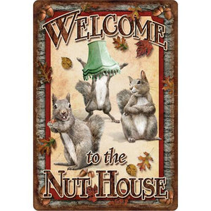 Tin Sign Nut House, Size 12" x 17"