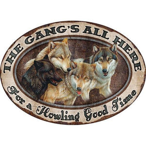 Tin Sign The Gang's All Here, Size 12" x 17"