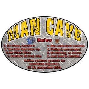 Tin Sign Man Cave, Size 12" x 17"