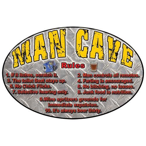 Tin Sign Man Cave, Size 12