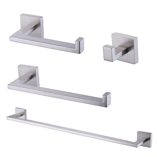 Shop here kes 4 piece bathroom accessory set rustproof towel bar hook toilet paper holder towel ring wall mount brushed sus 304 stainless steel la2252 42