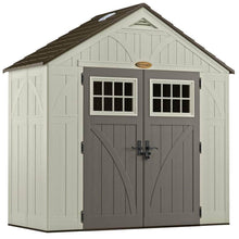 Load image into Gallery viewer, Amazon suncast 4 x 8 tremont storage shed with windows outdoor storage for backyard tools and accessories all weather resin material transom windows and shingle style roof