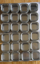 Load image into Gallery viewer, Order now petite culinarian ii 12 x 18 magnetic spice rack 24 spice tins choose color choose spice tin size 6 oz brushed stainless steel