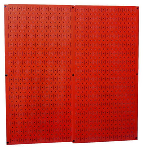 Red Metal Pegboard Pack - Two 16" x 32" Pegboard Tool Boards