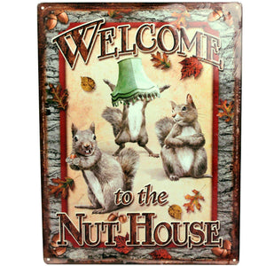 Tin Sign - Nut House, Size 12" x 17"