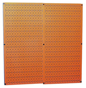 Orange Metal Pegboard Pack - Two 16" x 32" Pegboard Tool Boards