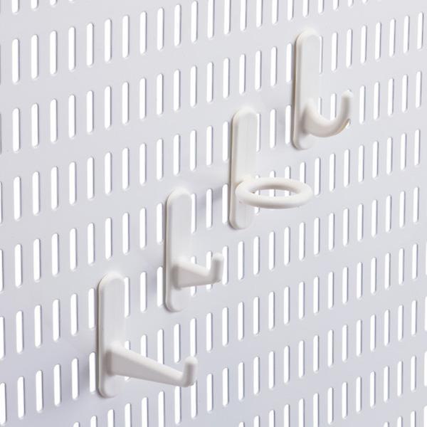 Elfa Pegboard Long Hook 3 Pack White – Flexiplan Online