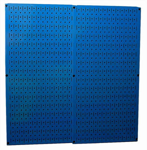 Blue Metal Pegboard Pack - Two 16" x 32" Pegboard Tool Boards